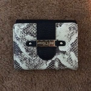 Faux snakeskin wallet